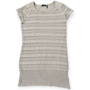 Daisy Fuentes Cream Knit Crochet Dress Size L